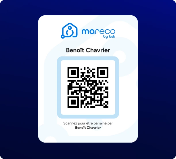 Carte de parrainage nominative avec son QR code