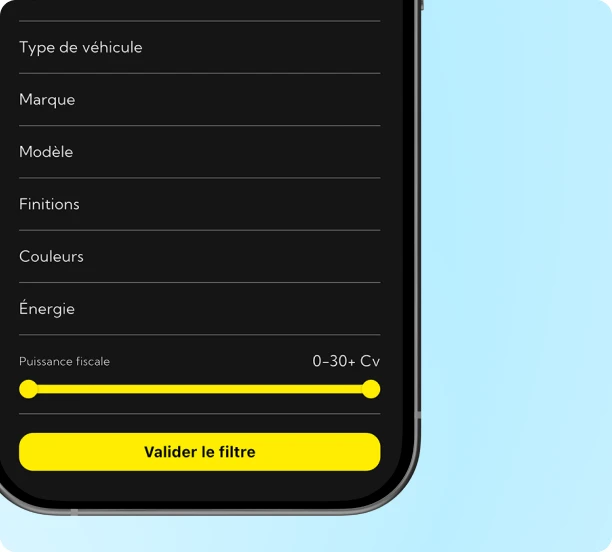 Filtres d’alerte par type de véhicule, marque et modèle