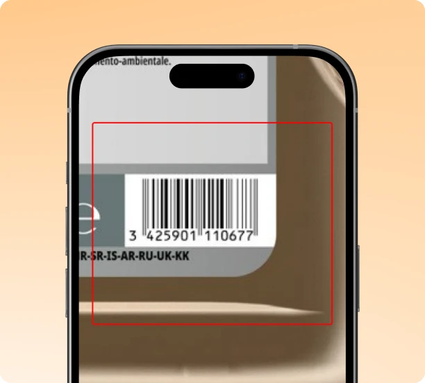 Scan du code-barres d’un produit