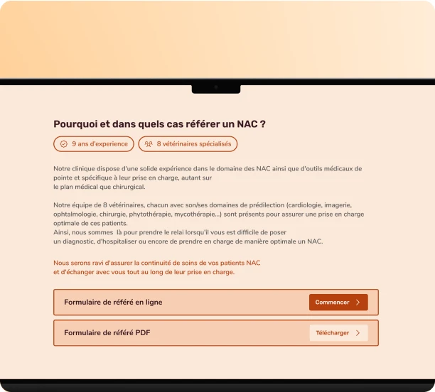 Formulaire pour référer un cas à la clinique