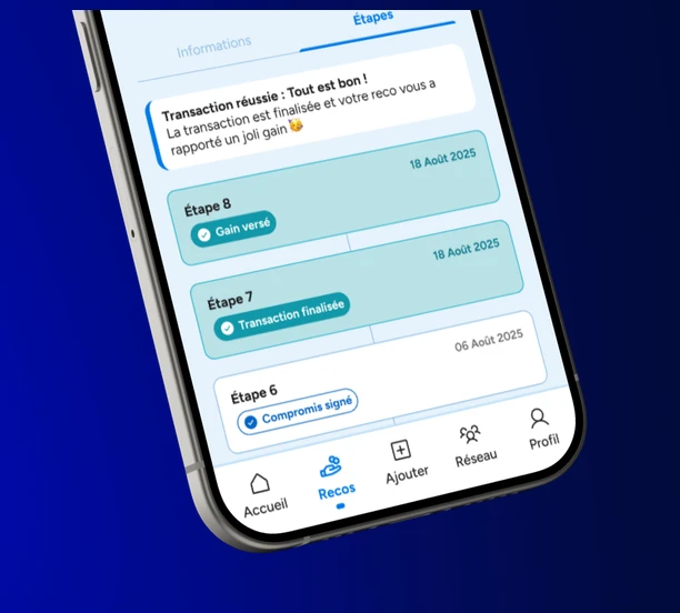 Suivi par étapes d’une recommandation jusqu’au gain versé