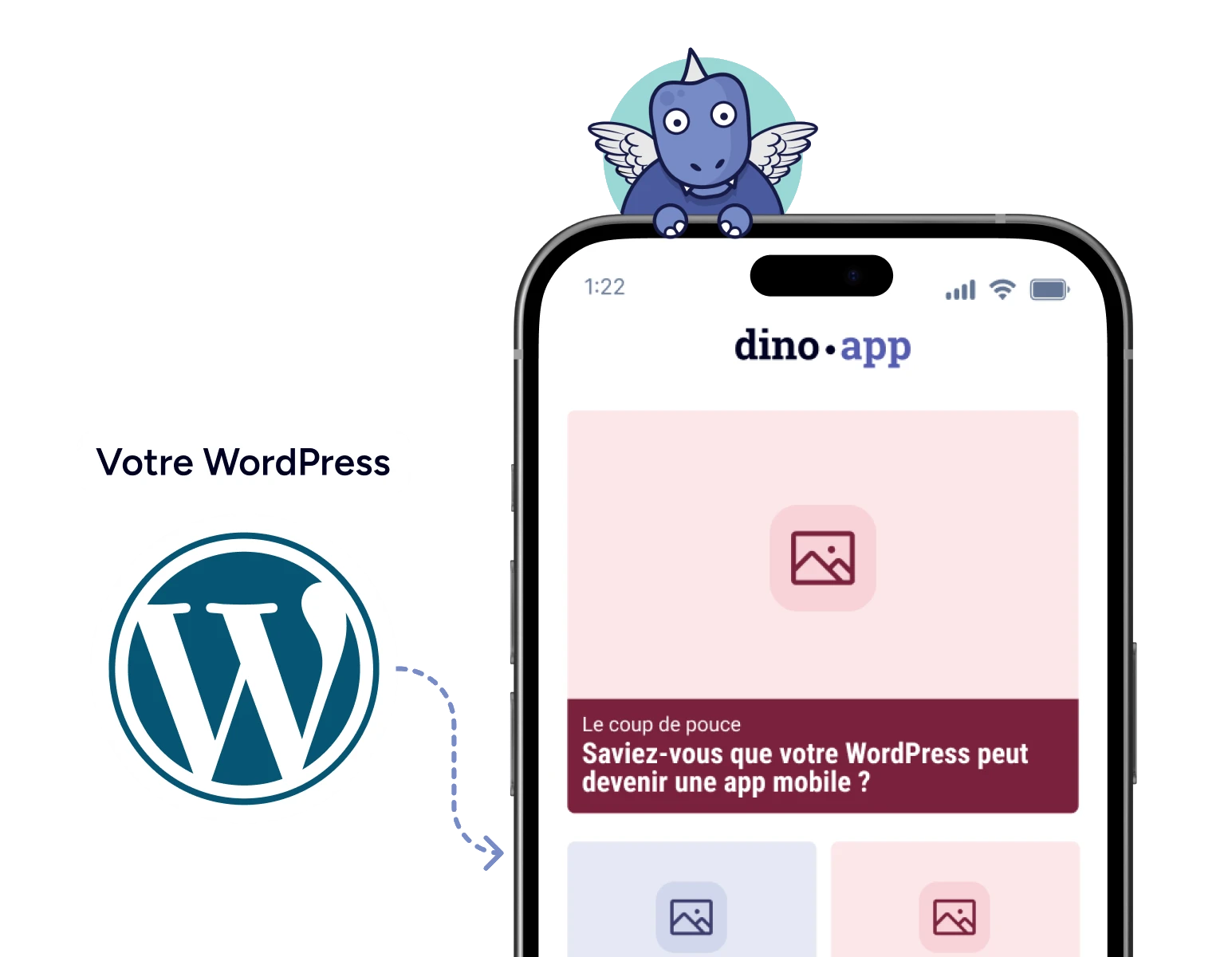 Dino-app — WordPress transformé en application mobile