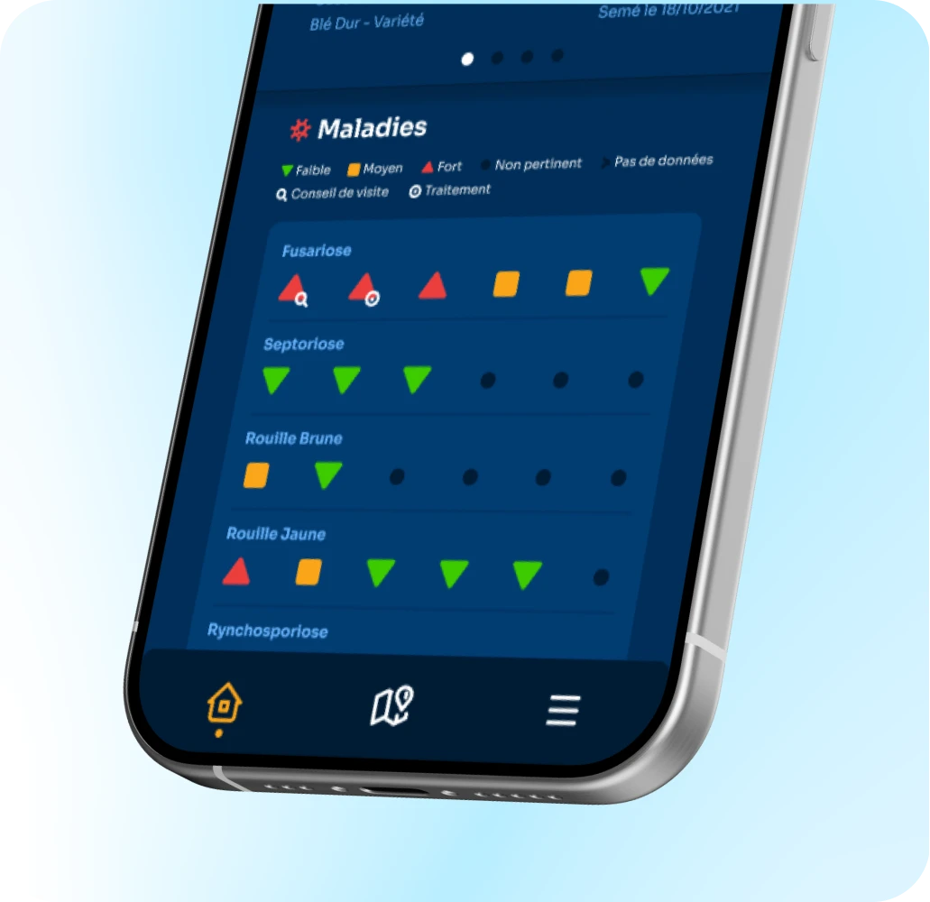 Suivi des maladies par culture dans l’application