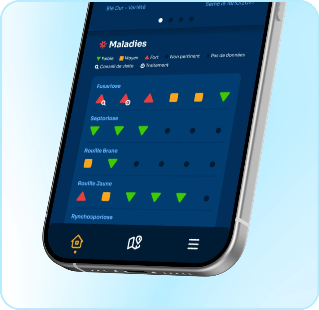 Suivi des maladies par culture dans l’application