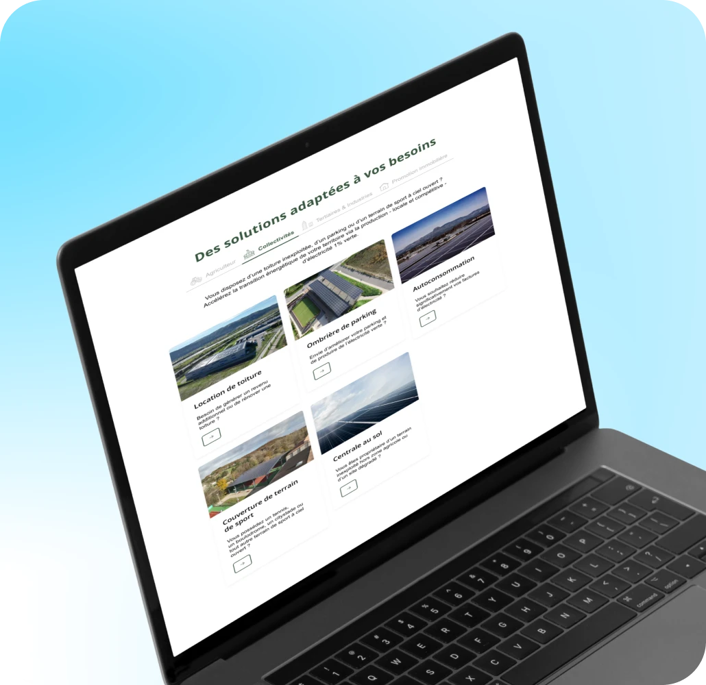 Page Solutions du site Girasole Energies