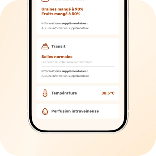 Écran d’accueil de l’application