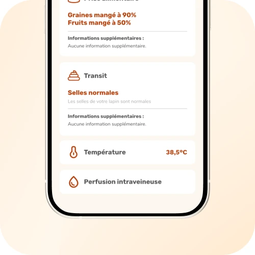 Écran d’accueil de l’application