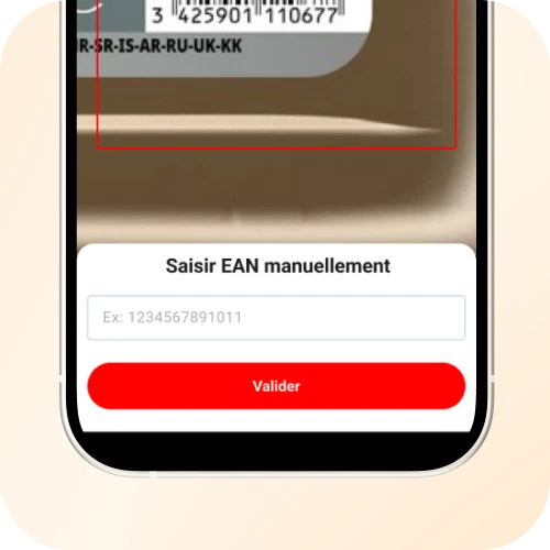 Scan du code-barres d’un produit