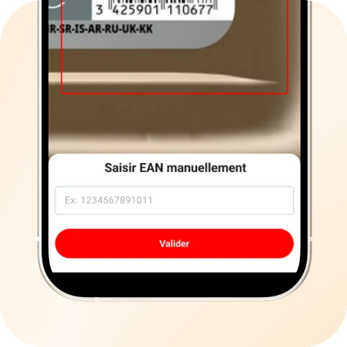 Scan du code-barres d’un produit