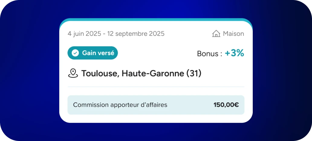 Détail d’une commission d’apporteur d’affaires