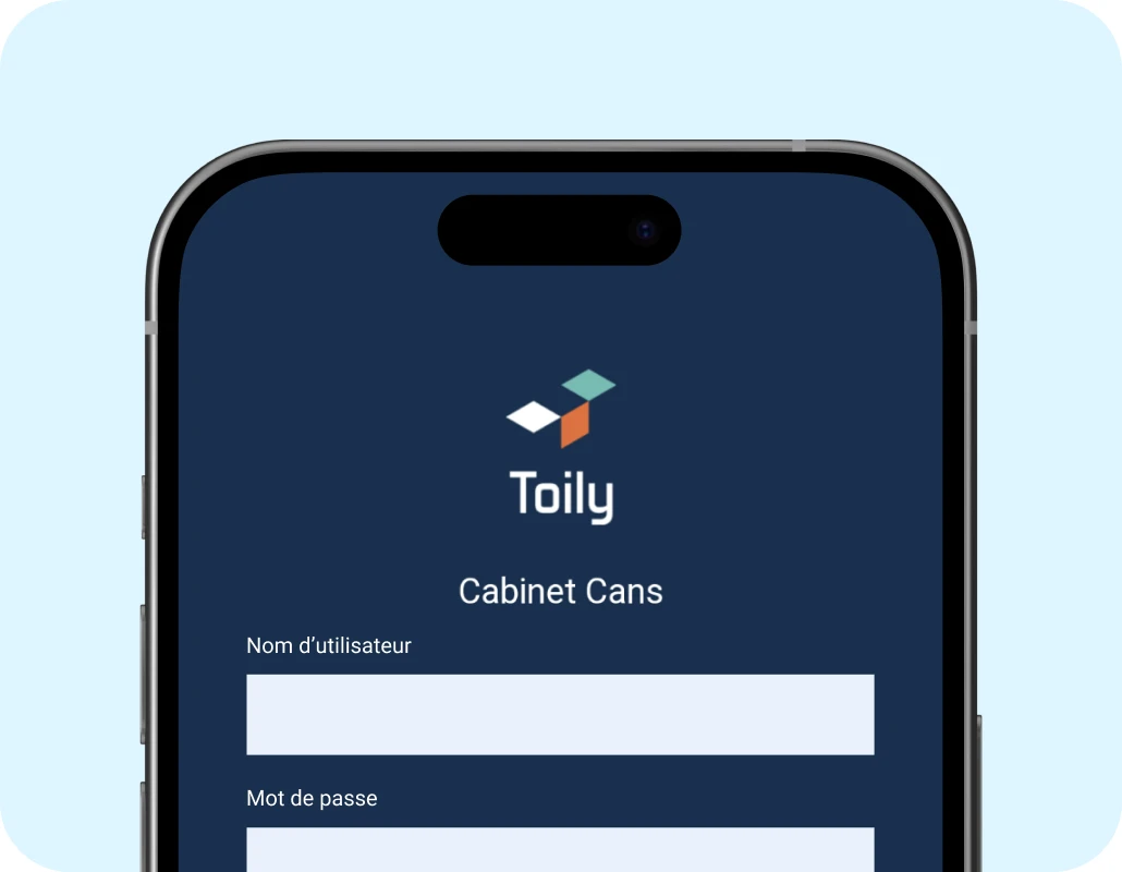 La plateforme Toily sur un téléphone