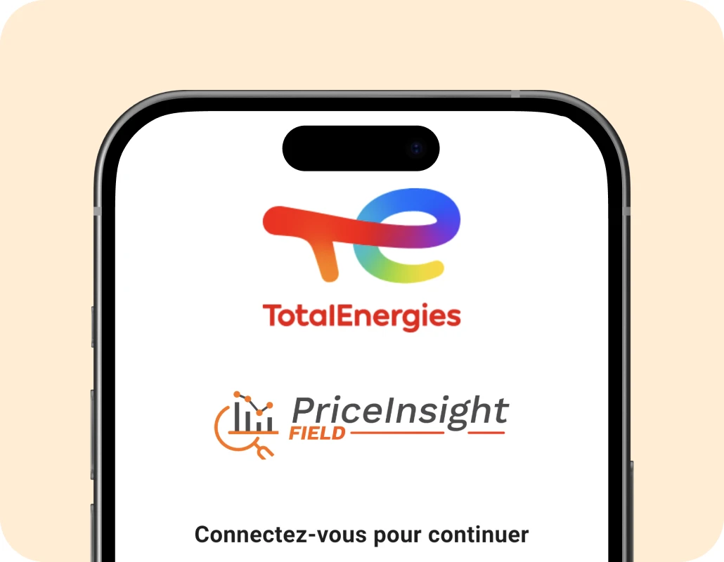 L’application PriceInsight sur un téléphone