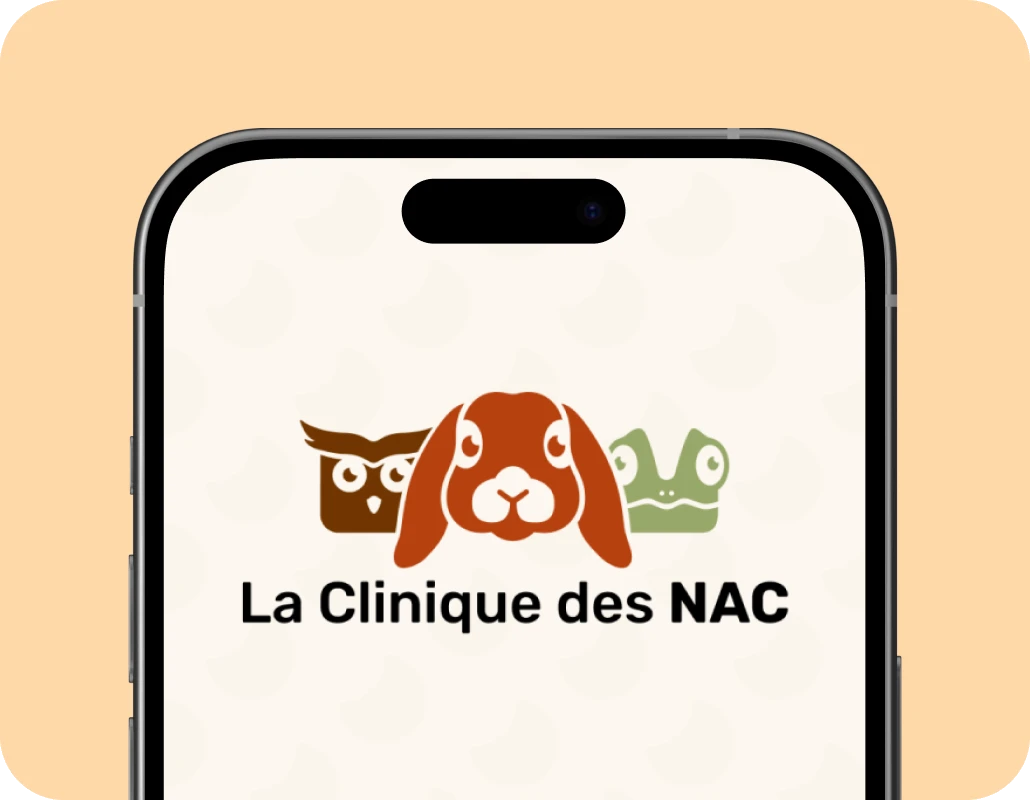 L’application de la Clinique des NAC sur un téléphone